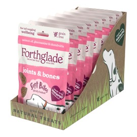 Forthglade Natural Dog Treats for Joints & Bones - Grain Free Soft Bites (8 x 90g) Resealable Bags - for Dogs aged 2 Months+