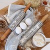 Beille Oak Wood Stainless Steel Barrel Classic Bakers Rolling Pin