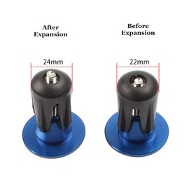 1 Pair Aluminum Bike Handlebar End Plugs, Expanding Locking Bar End Caps for Road Bike Mountain Bike MTB BMX Fixie, Bar End for Rubber Sponge Aluminum Handlebar Grip (Gold)