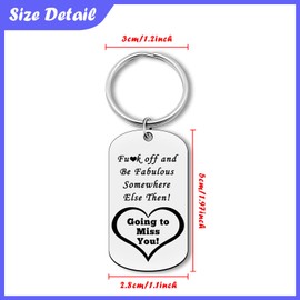 24Pcs Coworker Leaving Keychain Gift Funny Colleague Going Away Gifts for Women Men Goodbye Farewell Gifts New Job Resignation Job Promotion Gift for Work Colleague Boss Leader Christmas Jewelry