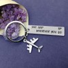 Wherever You Go Keychain Traveling Keychain Airplane Fly Safe Key
