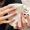 Lwenjing Nail Tips, 24 Pieces, 3D Nail Tips, Handmade Nail