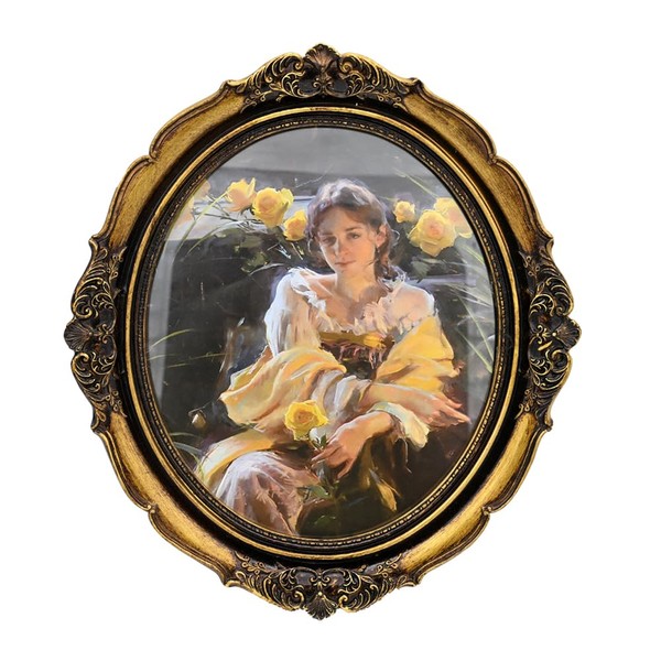 Kaolituis 10x12 Picture Frame Baroque Oval Frame 10 x 12
