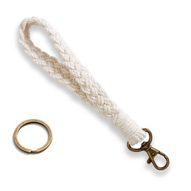 MORSUNBELA Lanyard, Lanyards, Short Lanyard, Key Chain, Women's Lanyard Key Chain for Work Cards, Door Keys (White)