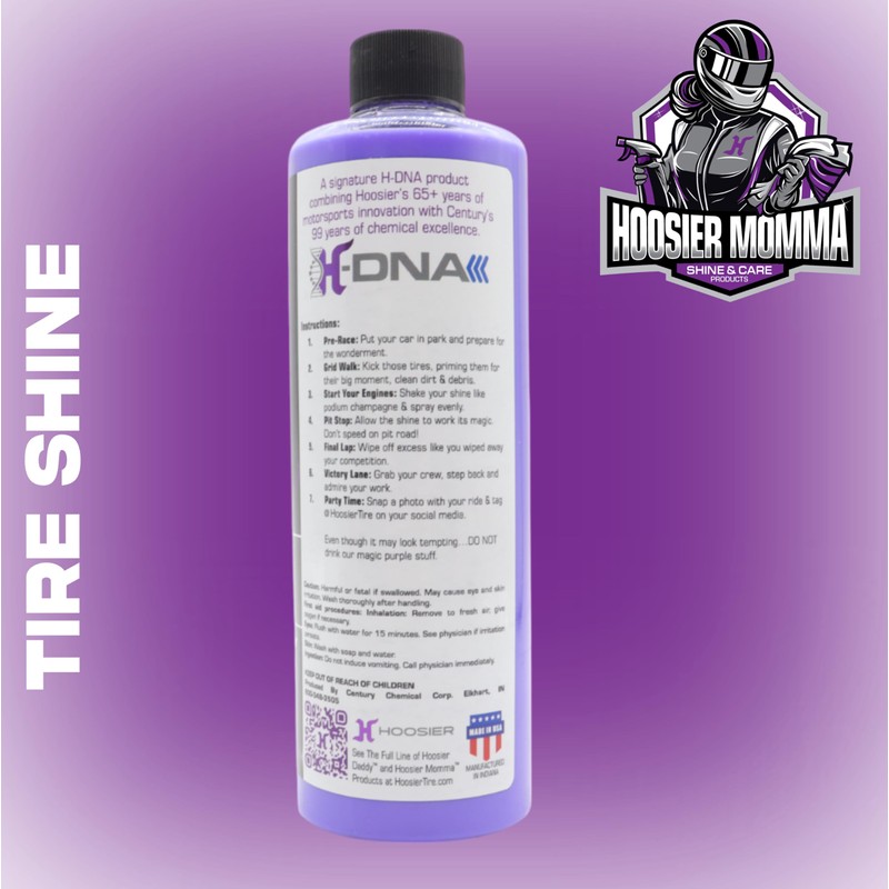 Hoosier Momma 16oz Car Tire Shine - Long-Lasting, High-Gloss Formula