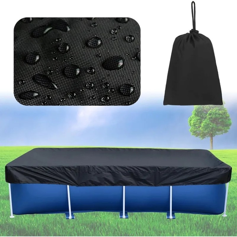 7 x 4 Ft Rectangular Above Ground Pool Cover, 210D