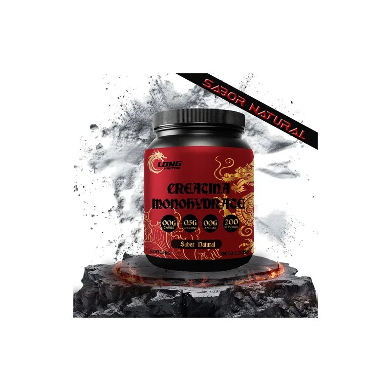 Creatina Monohidratada Long 1kg Prentreno 200 Servicios