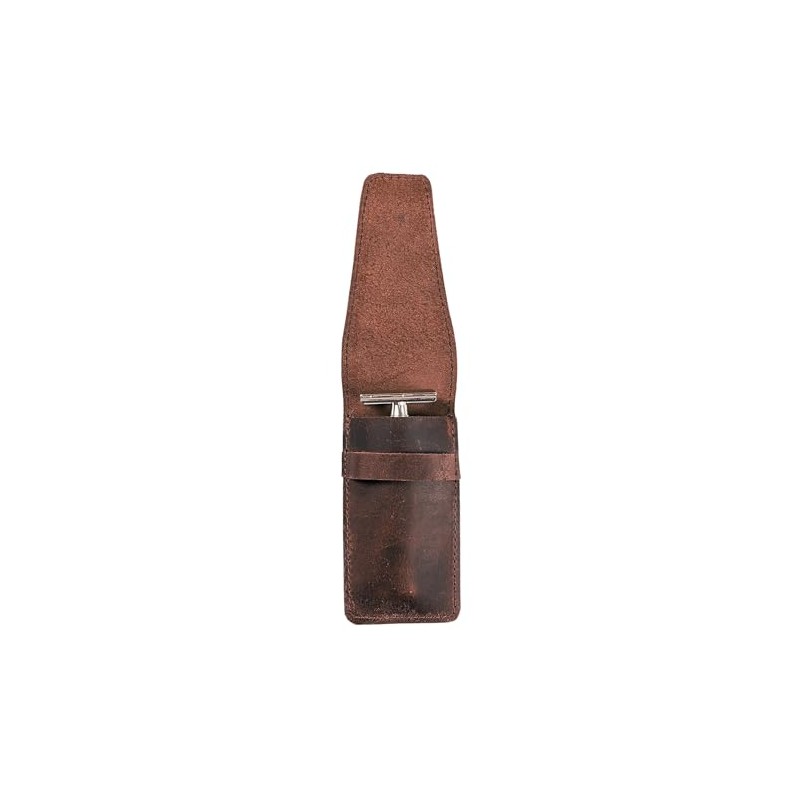 Funda de cuero para maquinilla de afeitar de seguridad, accesorios