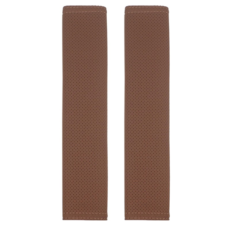 GAMPRO Perforated Breathable Car Seat Belt Pads, Microfiber Synthetic Leather