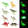 AOEVUIR 12 Pieces Luminous Dinosaur Toy Figures Realistic Mini Dinosaur