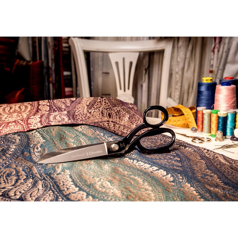 3 CLAVELES 91 Nähschere, Nickel, 20,32 cm