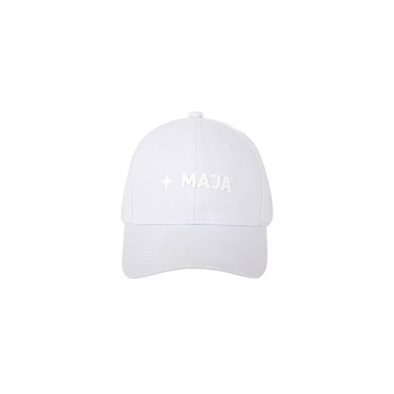 MAJA | Gorra Snapback Blanca con Logo, Ajustable