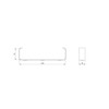220x55mm Rectangular Ducting Ventilation Mounting Clip - White Plastic Support