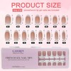 210 Uñas Postizas De Gel Francesas De Aspecto Natural, Cortas,