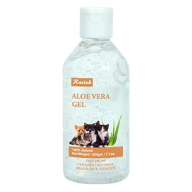 Raslok Aloe Vera Gel for Cats (Feline) 100% Natural, Hydrating Skin & Coat Care – Free from Paraben, Alcohol, Fragrance & Color – 220gm (7.7oz)
