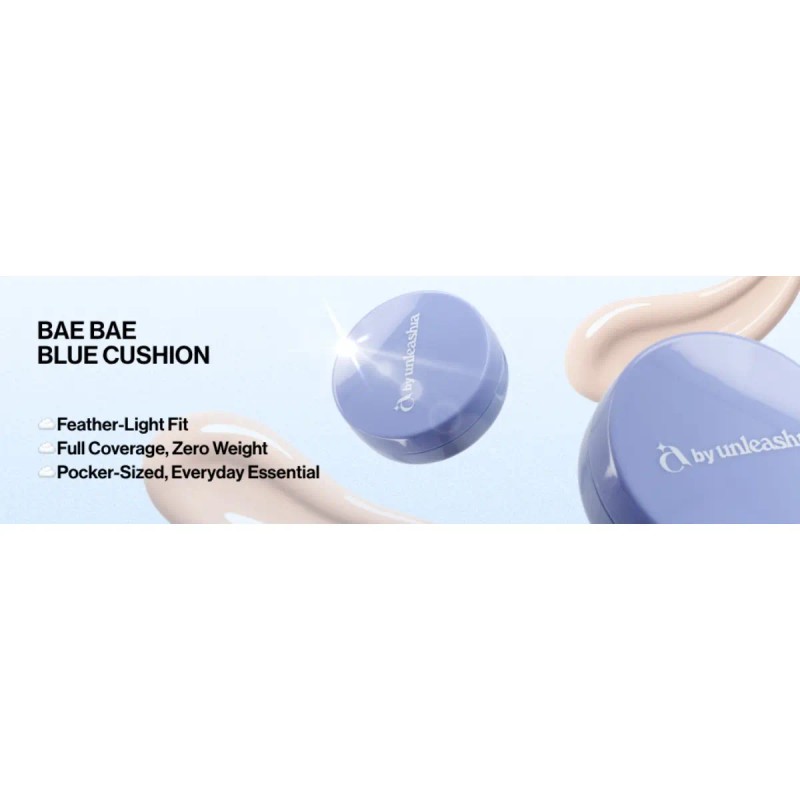 Base Cushion Unleashia Bae Bae Blue Cobertura Total