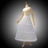 BLESSUME Victorian 3 Hoop Petticoat (White petticoat, One Size(Waist Around
