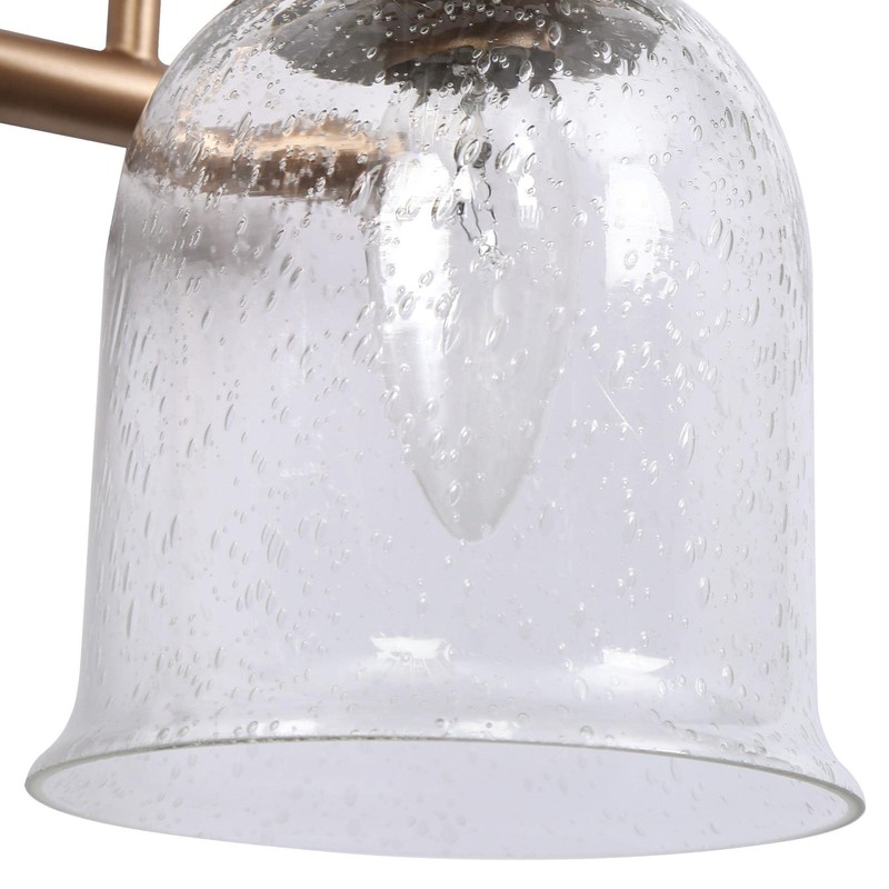 GEPOW Gold Vanity Light, Modern Bathroom Light Fixtures Over Mirror,