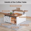 SEDETA 31.5" Lift Top Coffee Table with Storage, Square Coffee