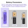 ABCTOY 14500 Rechargeable Battery 2500mAh 3.7V Button Top Li-ion Batteries