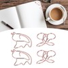 100Pcs Cute Paper Clips Cherry Hummingbird Style Electroplated Metal Gold