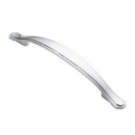 Alzassbg 10 Pack Polished Chrome Cabinet Pulls, 5 Inch(128mm) Hole Centers Cabinet Handles Arch Kitchen Hardware for Cabinets and Drawer AL3028CP