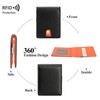 Men Slim Wallet 10 Credit Card Holder Slots Leather Money