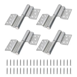 T Tulead Flag Lift Off Hinge Stainless Steels Removable Door Hinges Heavy Duty Flag Pole Hinge for Trailers, Screen Doors, Cabinet Doors, 4 Pcs, Silver (Right)