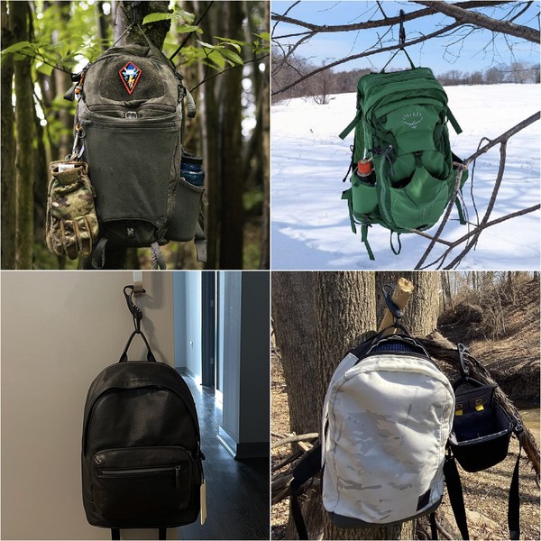 8TIMBER 8TIMBER Gear Hook Black 5-Pack Lightweight + Versatile S