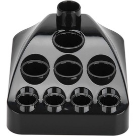 Soporte de tatuaje de herramientas Microblading Pigment Ink Cup Pen Organizador de plástico blando para artistas y profesionales de tatuajes negros 9x7.5x4cm