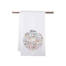 MNIGIU Boston Travel Gift Boston Kitchen Towel Boston Kitchen Decor for Housewarming Boston Souvenir Gift (Boston Towel)