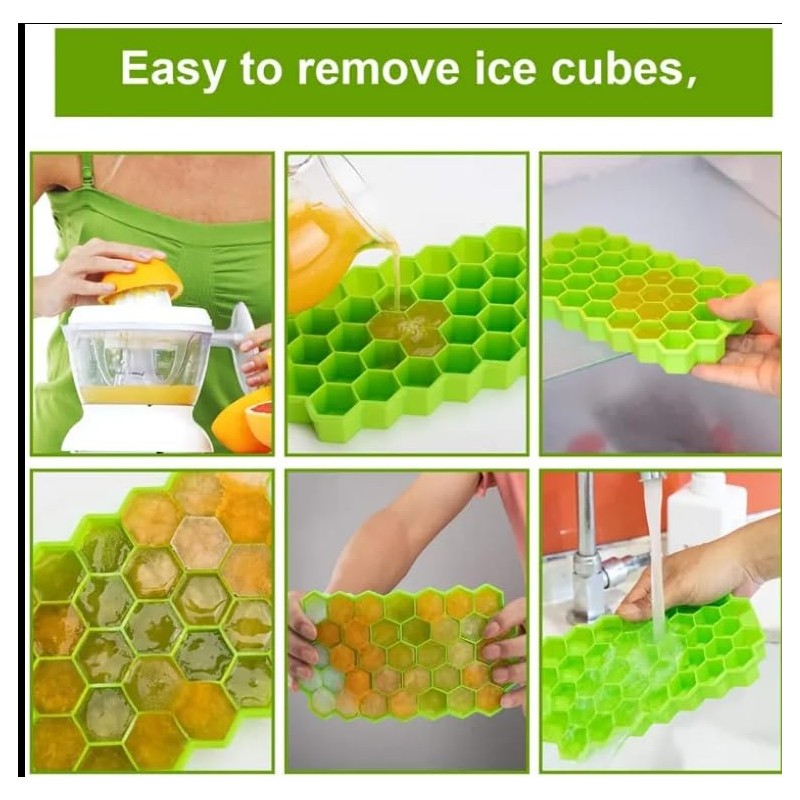 Ice Cube Trays with Lid (Blue)