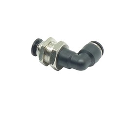 CDQBWKJGFJ 2 Pcs 1/4" x 1/4" Tube OD Push to Connect Bulkhead Fitting 90 Degree Elbow Pneumatic Quick Connect Air Fitting