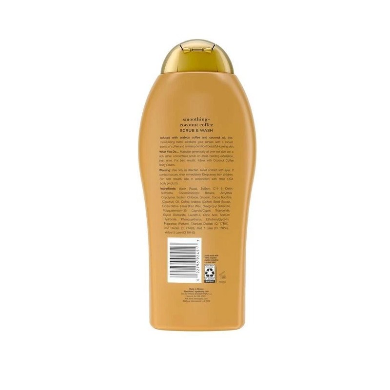 OGX Smoothing + Coconut Coffee Exfoliating Body Scrub with Arabica