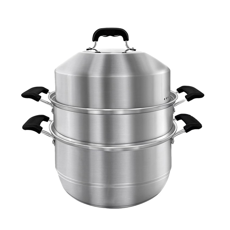 MANO Steamer Pot for Cooking 14.2 inch Steam Pots with