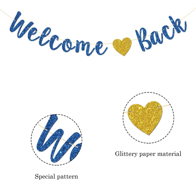 Welcome Back Banner, Home Theme Party, Back to School, Happy