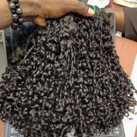 Raw Cambodian Hair Vendor Human Hair Natural Wave Extensions One Donor 100% Raw Hairstyle: raw hair, color: 1pcs burmese curly, Stretched Length: 20 Inches
