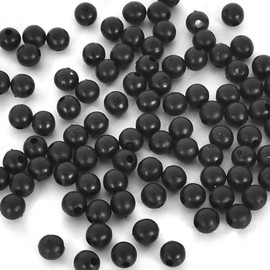Vesaneae 100 PCS Fishing Rubber Beads, 5mm PE Rubber Beads, Carp Fishing Tackle Fishing Accessories for Sea Fishing Freshwater Saltwater