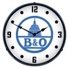 B&O Railroad 2 Lighted Wall Clock