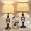 Table Lamp for Bedroom Set of 2 with USB C+A