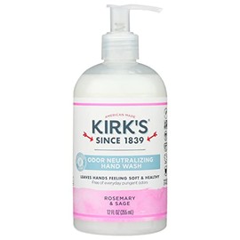 Kirk's Liquid Hand Soap Odor Neutralizing Rosemary and Sage, Non GMO, Natural Formula, Free of Sulfates, Parabens Free, 12 Fluid Ounce (Pack of 1)