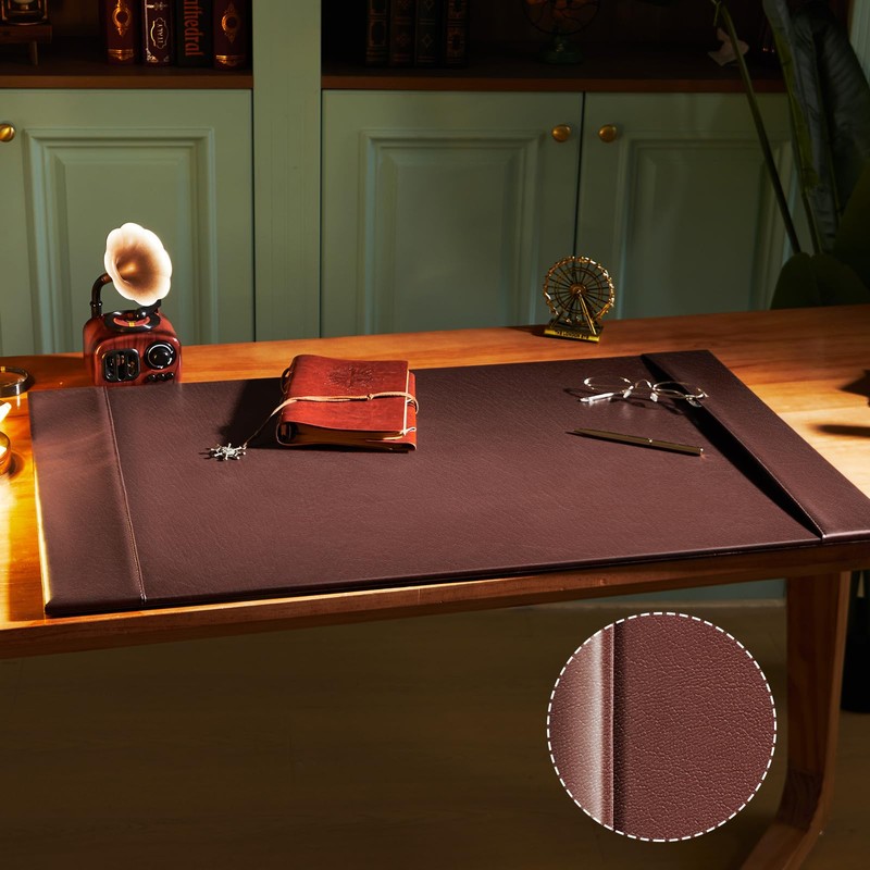 Saysurey Leather Desk Pad Protector 30" x 18" Leather Desk