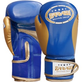 Farabi Sports Kids Boxing Gloves Junior Muay Thai Gloves Youth Kickboxing Sparring Punching Bag Training Gloves (2-oz, Blue)