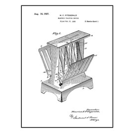 Electric Toaster Patent Print Black Ink on White with Border (8.5" x 11") M15652