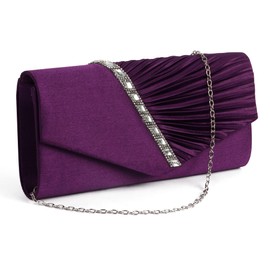 Beaface Clutch Bags for Women, Evening Clutch Bag Clutch Handbags for Women Wedding Party Prom, Gift Clutches for Mom Wife (Purple)