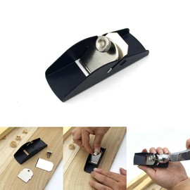 Mini Trimming Planer, Hand Planer, DIY Model Making Tool Woodworking Pocket Plane Hand Adjustable for Woodworking/Trimming/Wood Planing, Surface Smoothing(Black)