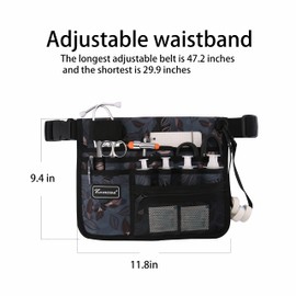 Ash Leaves Multifunctional Medical Kit Bag: Nurse Waist Pocket Storage Bag