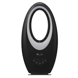 LivePure Bladeless Oscillating Fan w/Filter and Aroma Tray. 3-Speed Adjustment, Touch Control, Quiet Cooling Fan. Stand Up Fan for Bedroom, Office, Kitchen, Black