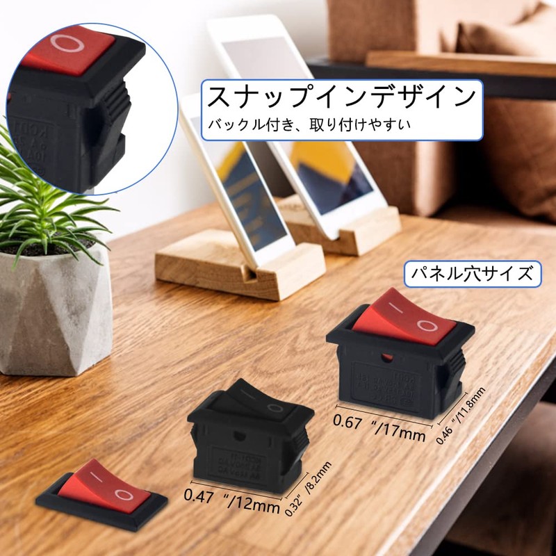 WMYCONGCONG 40pcs SPST 2 Position On/Off 2 Pin Mini Boat