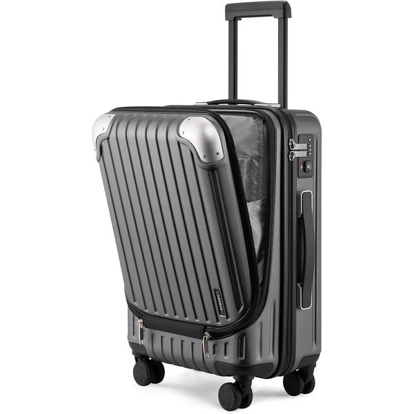 LEVEL8 Grace Carry On Luggage, 20 Inch Hardside Suitcase, Abs+Pc